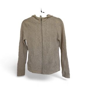 Patagonia women's lambs wool full zip chunky knit sweater‎ size M cabincore